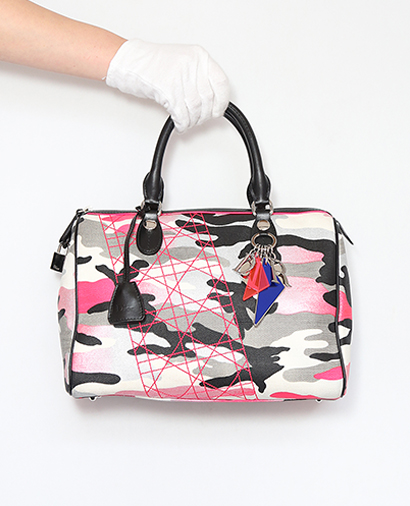 Anselm Reyle Camouflage Boston Bag, front view